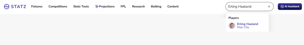 Statz player search - searching for <a href=