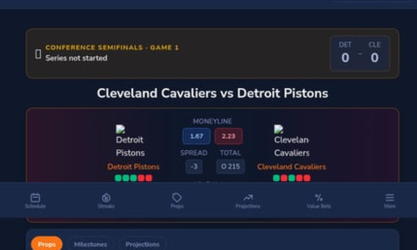 Cleveland Cavaliers vs Detroit Pistons Predictions – NBA Playoff Preview | May 5, 2026